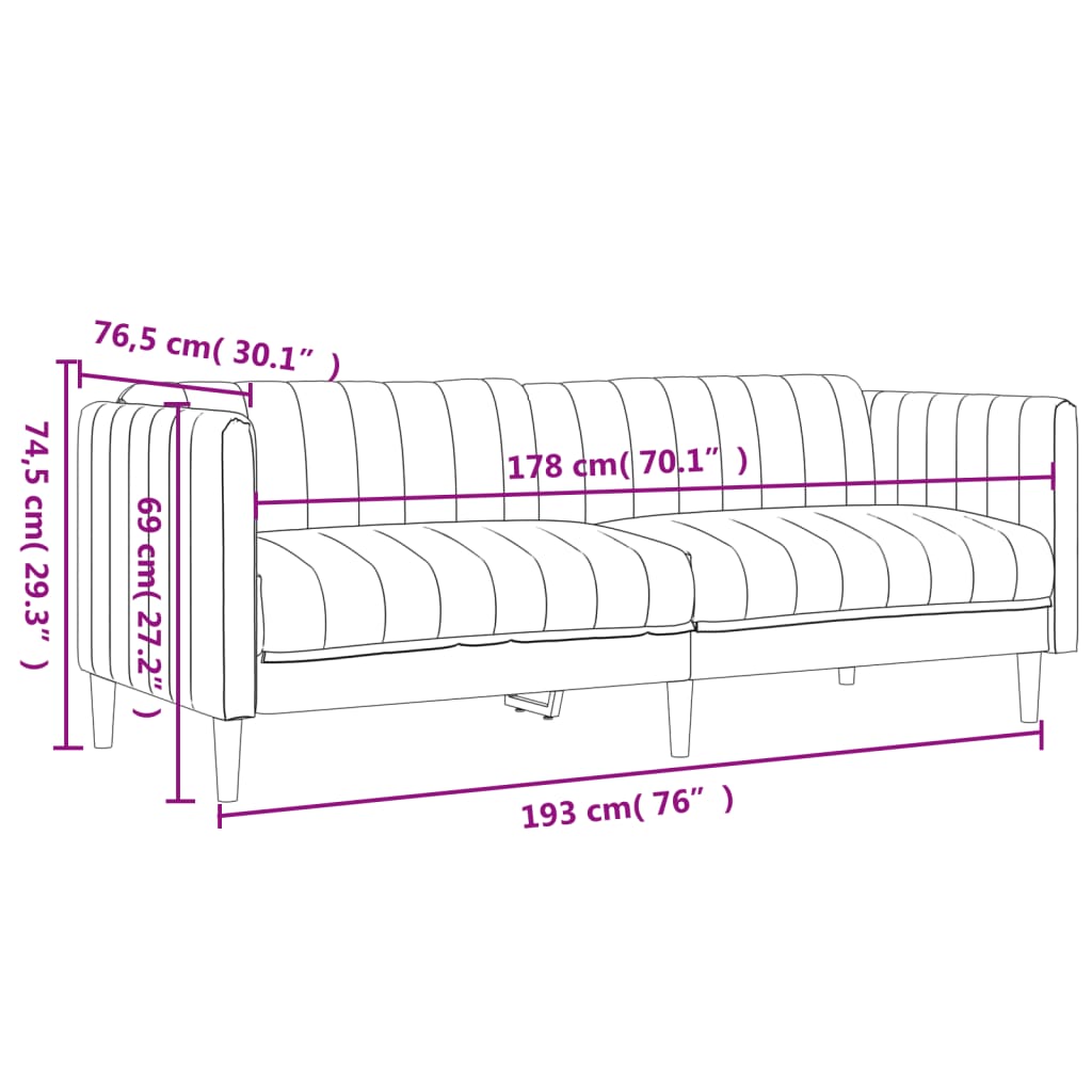 2-delige Loungeset stof