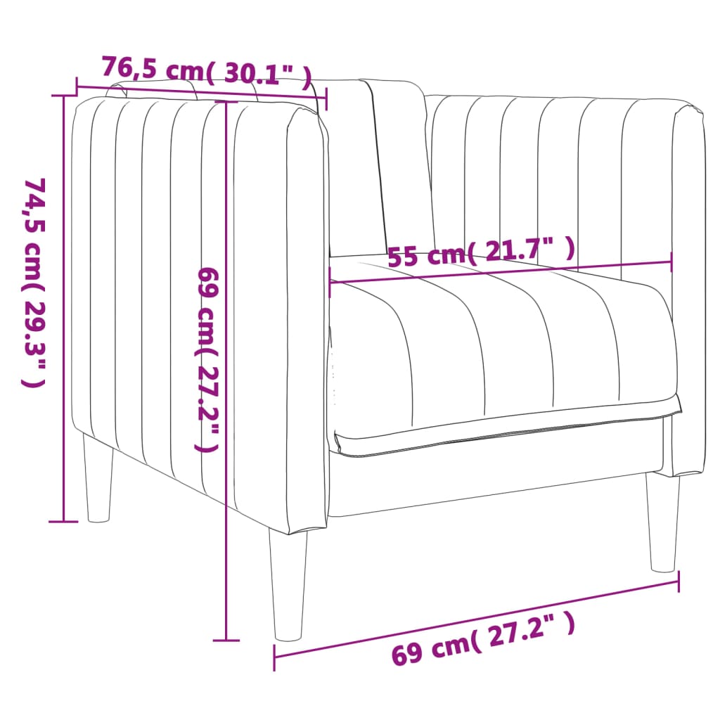 2-delige Loungeset stof