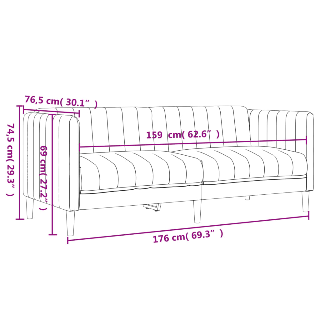 2-delige Loungeset stof