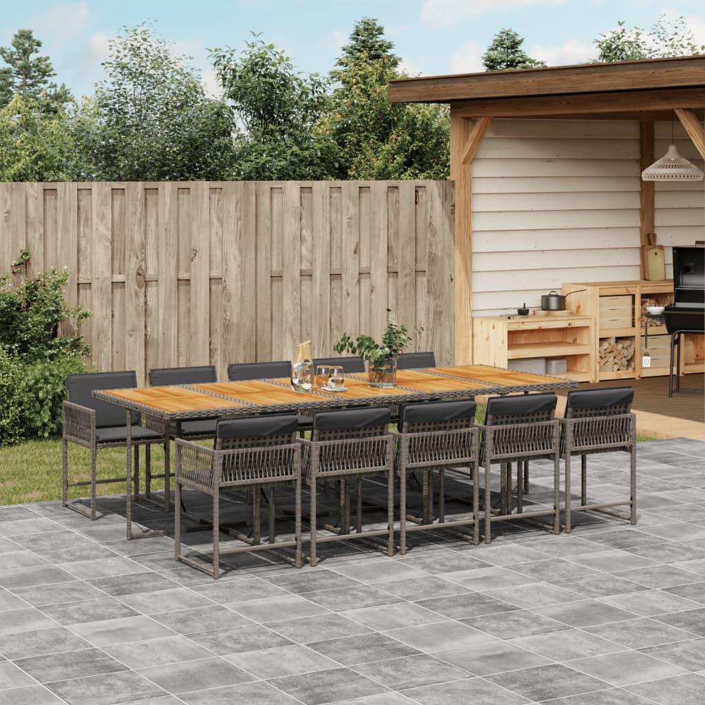 5-delige Tuinset met kussens poly rattan