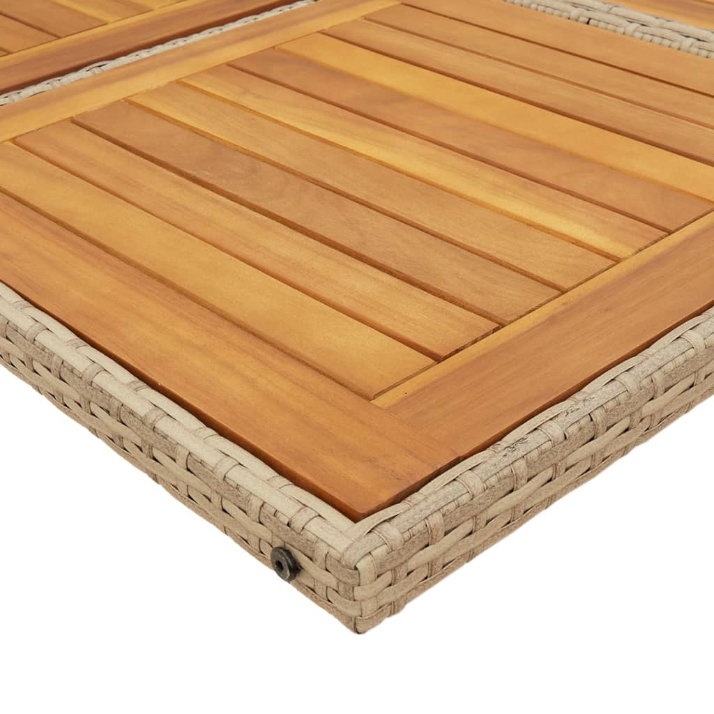 13-delige Tuinset met kussens poly rattan gemengd beige