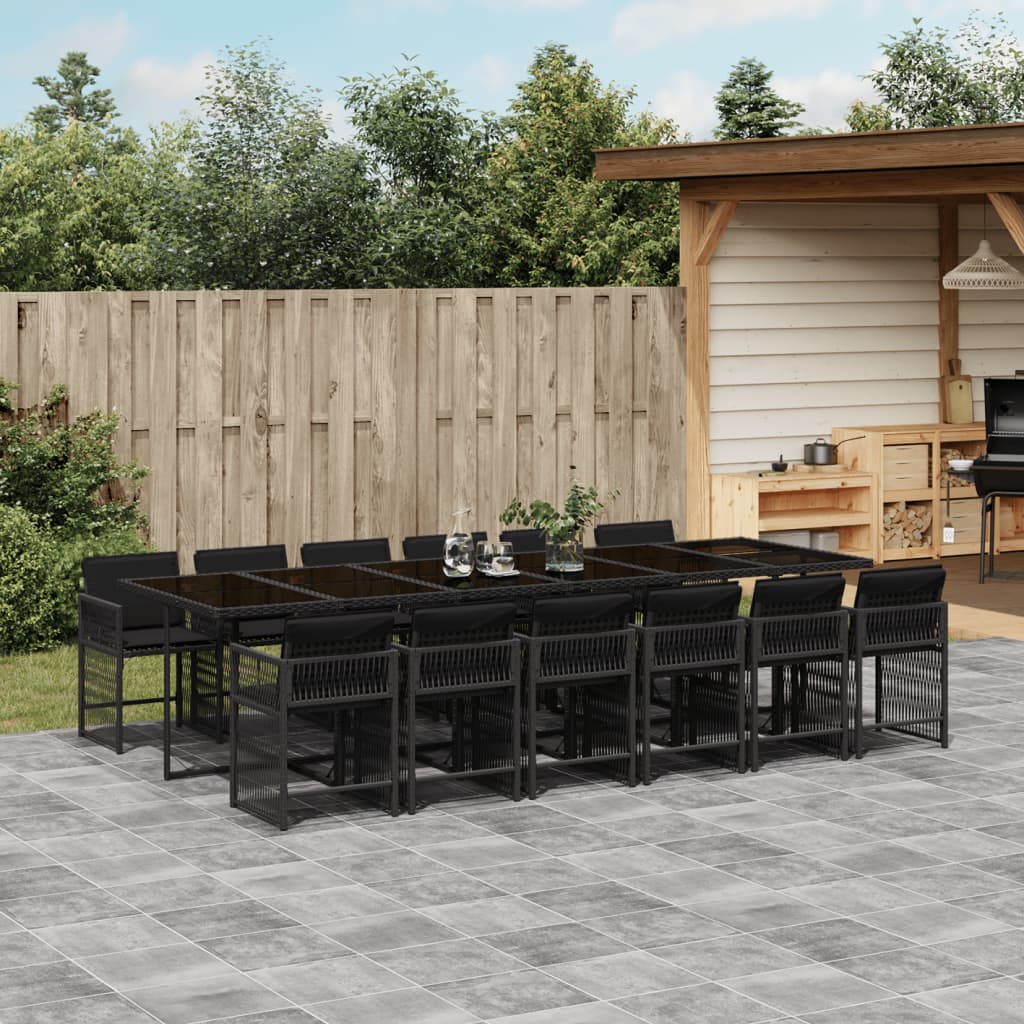 5-delige Tuinset met kussens poly rattan