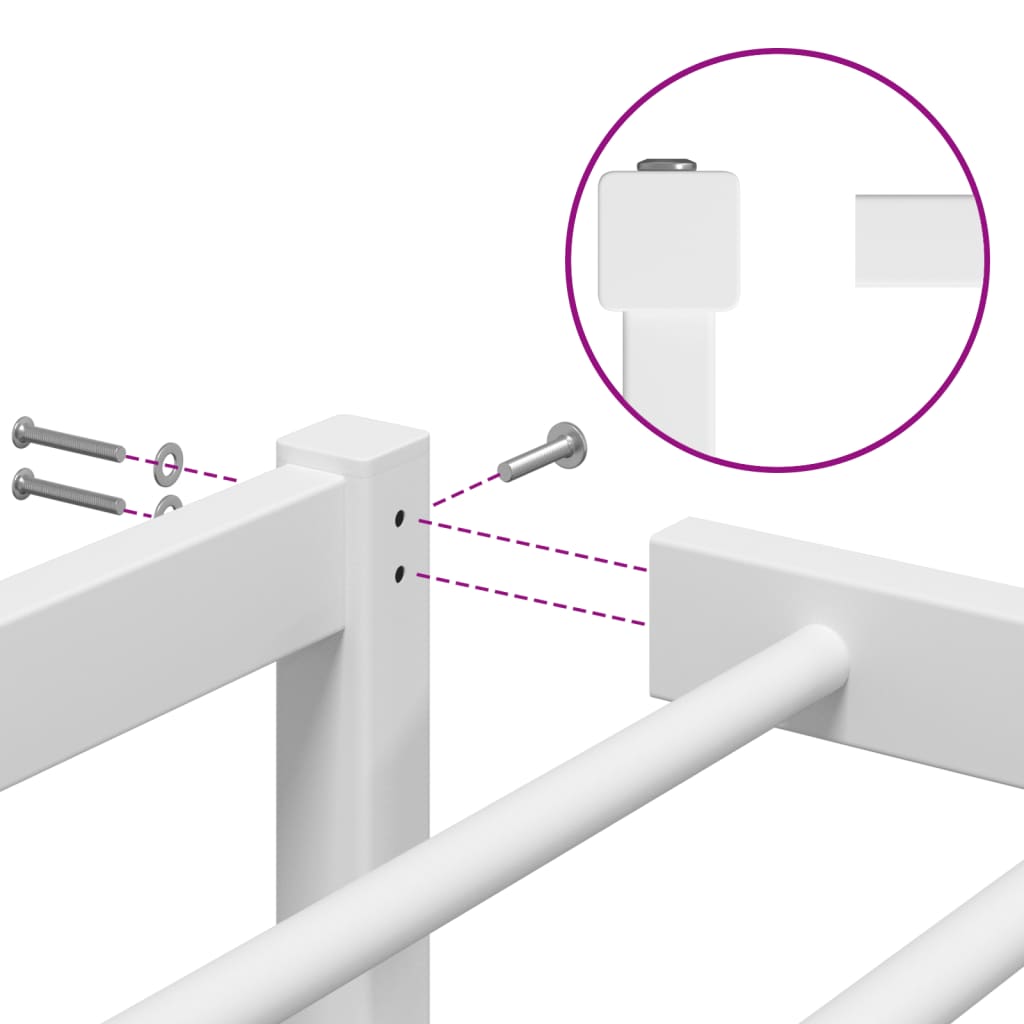 Bedframe metaal 75 x 190 cm