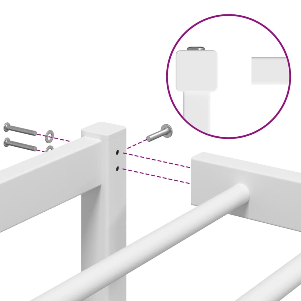 Bedframe metaal 75 x 190 cm