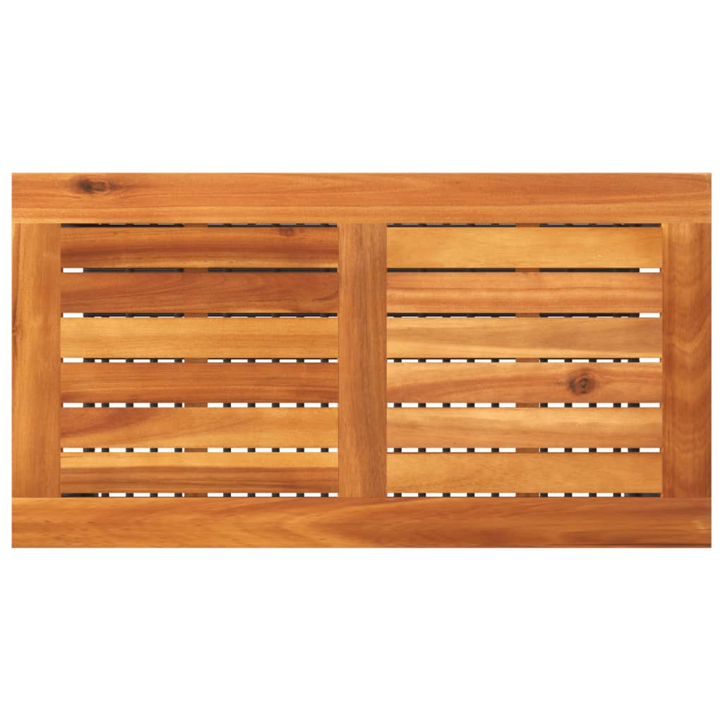 Tuintafel 70x38x42 cm poly rattan acaciahout