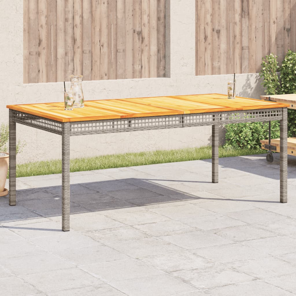 Tuintafel 70x38x42 cm poly rattan acaciahout