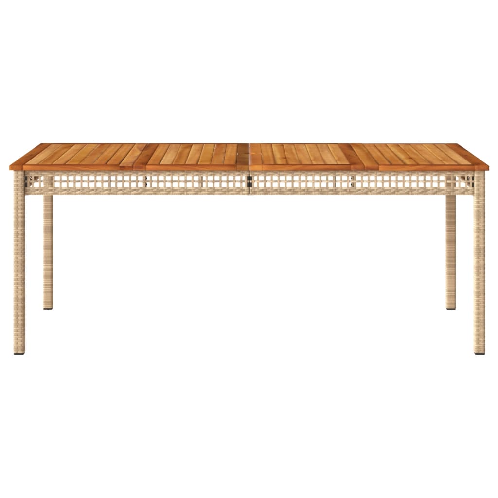 Tuintafel 70x38x42 cm poly rattan acaciahout