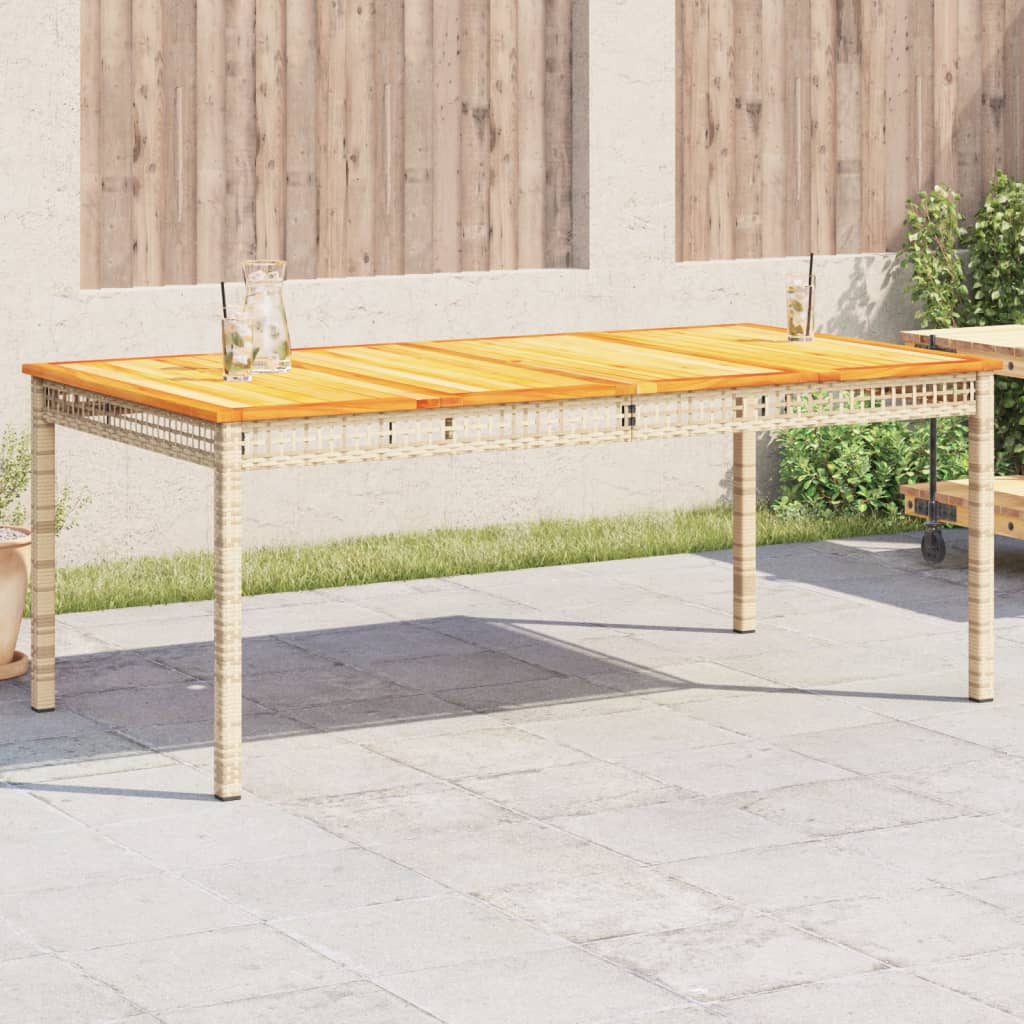 Tuintafel 70x38x42 cm poly rattan acaciahout