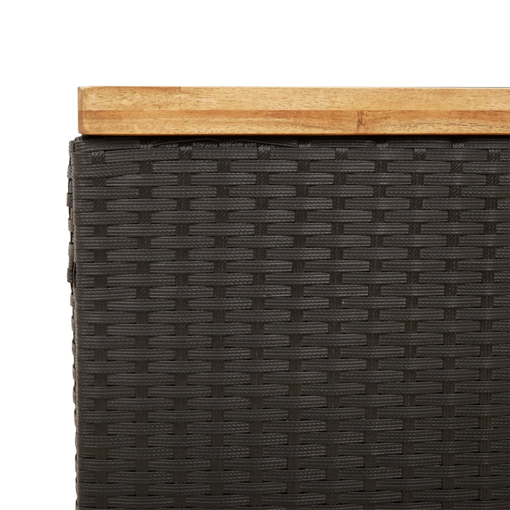 Tuinbox 110x55x63 cm poly rattan en acaciahout