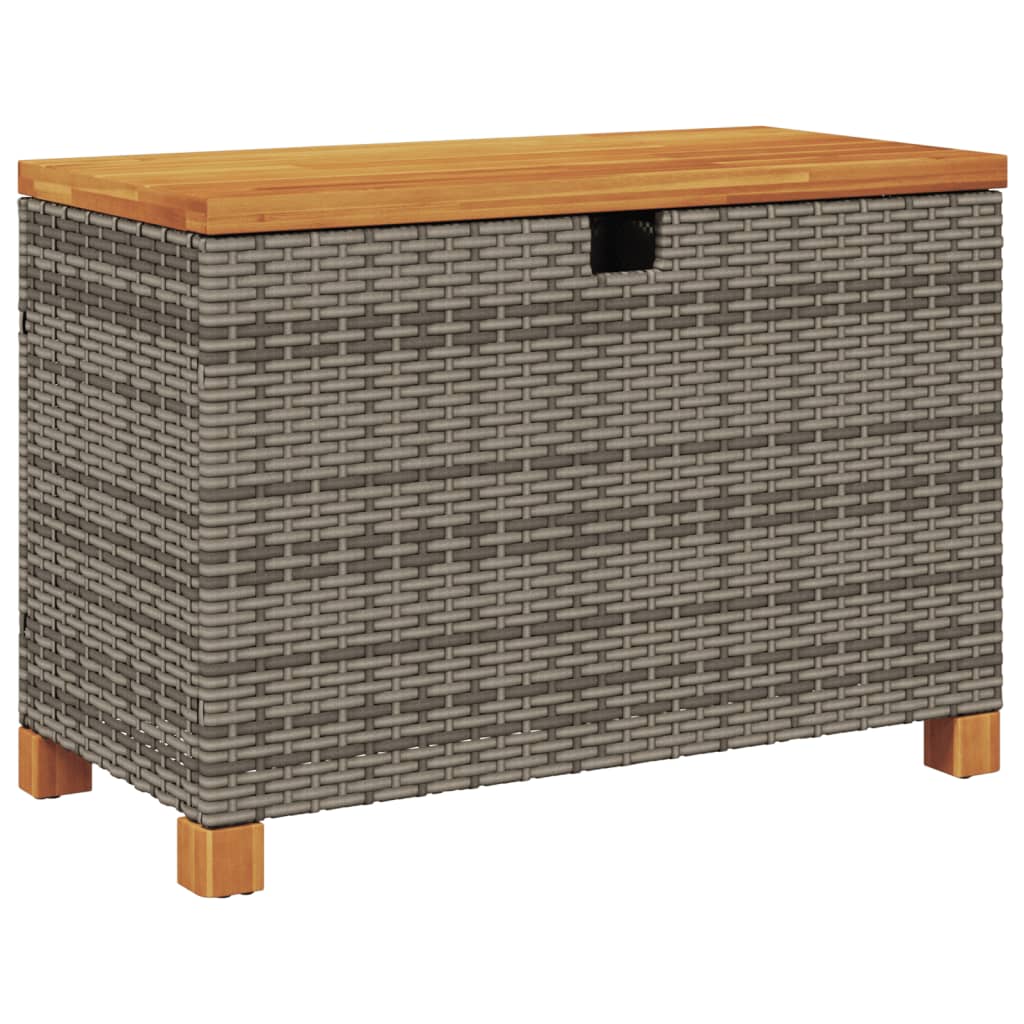 Tuinbox 110x55x63 cm poly rattan en acaciahout