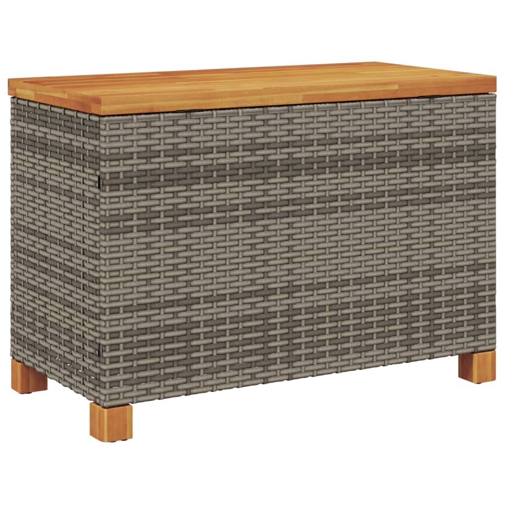 Tuinbox 110x55x63 cm poly rattan en acaciahout