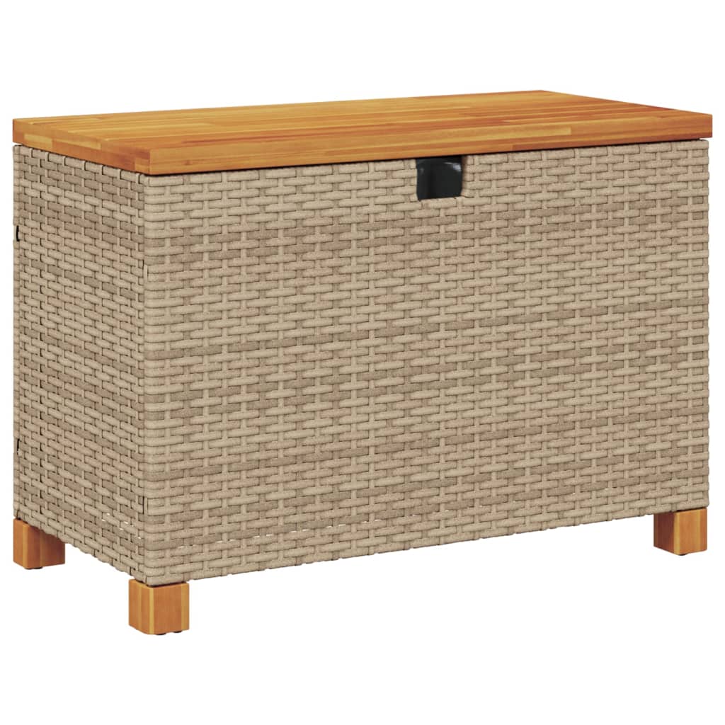 Tuinbox 110x55x63 cm poly rattan en acaciahout