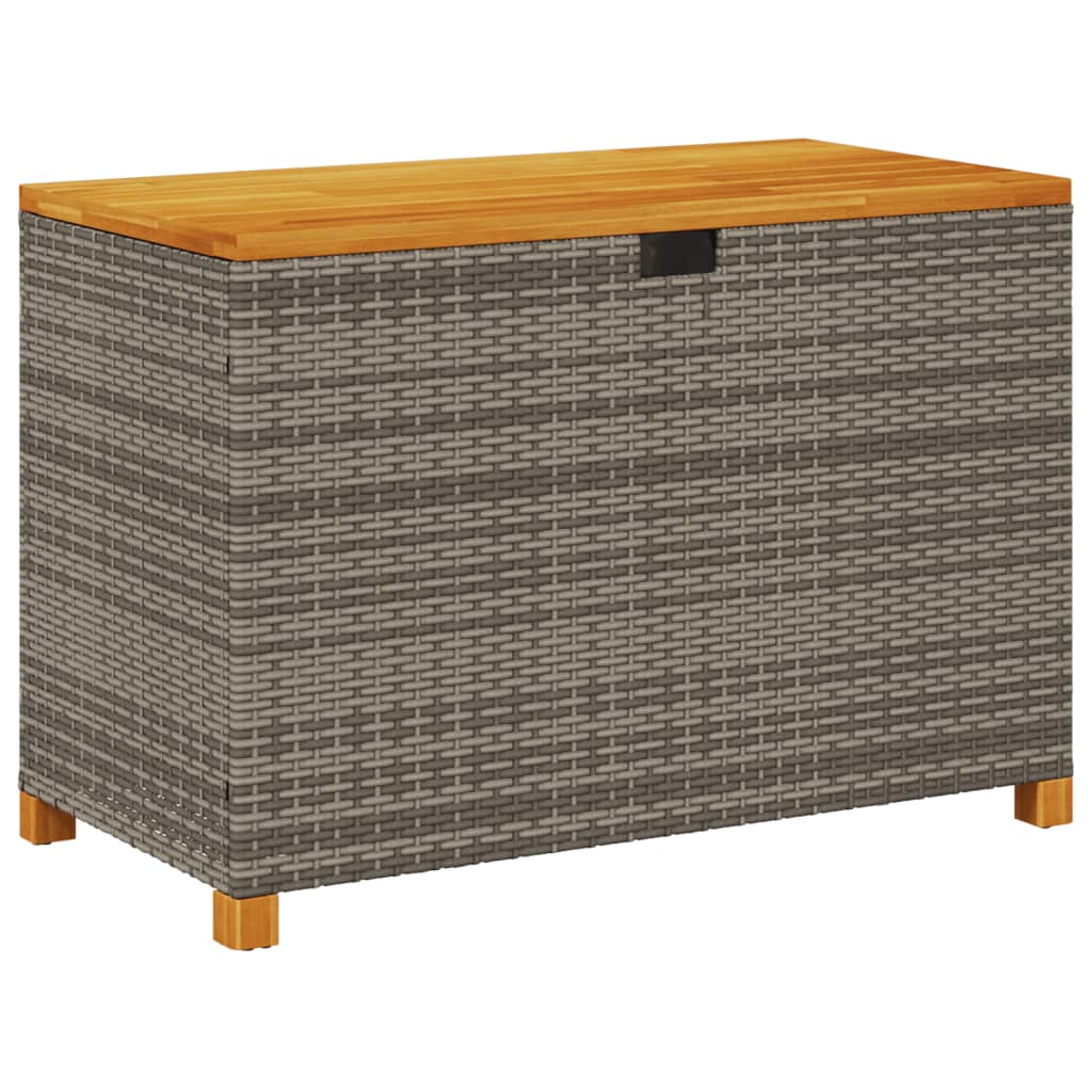 Tuinbox 110x55x63 cm poly rattan en acaciahout