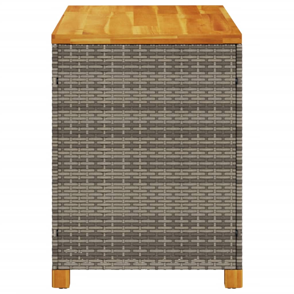 Tuinbox 110x55x63 cm poly rattan en acaciahout