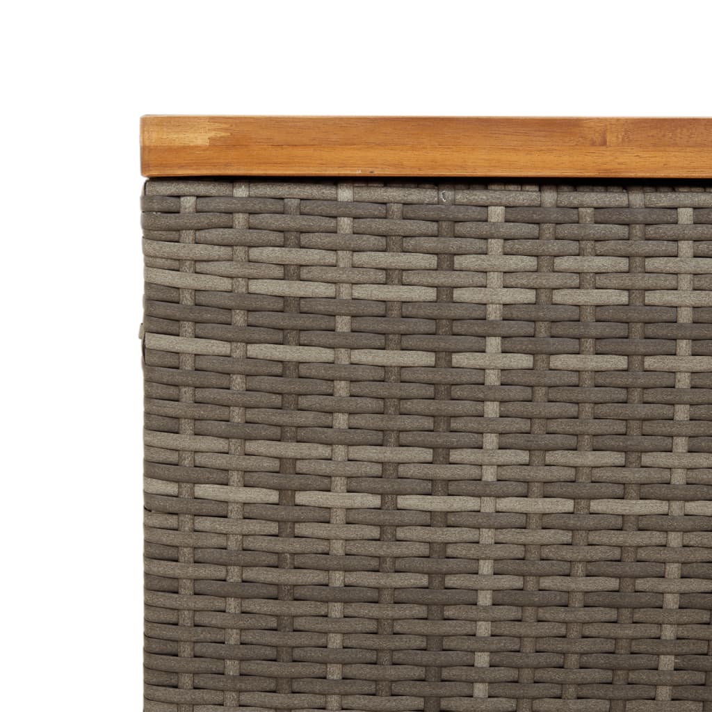 Tuinbox 110x55x63 cm poly rattan en acaciahout