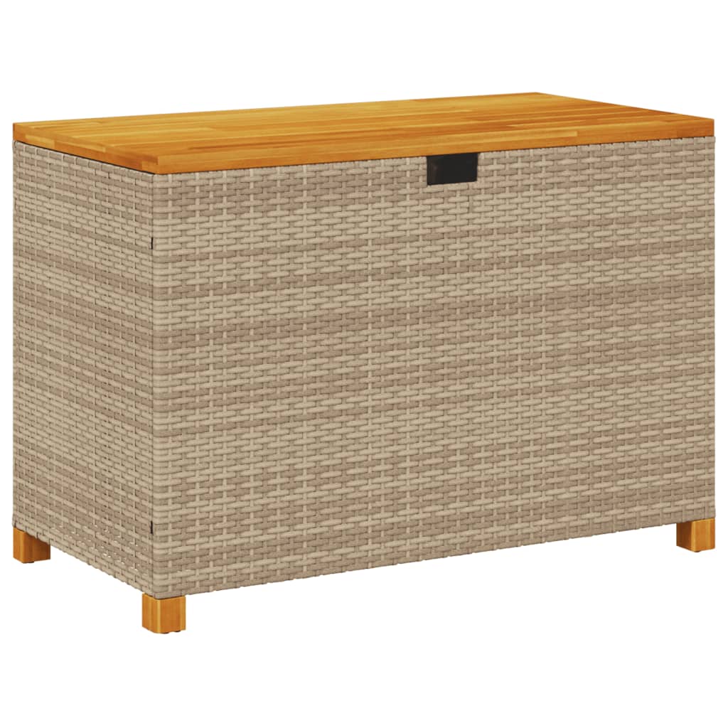 Tuinbox 110x55x63 cm poly rattan en acaciahout