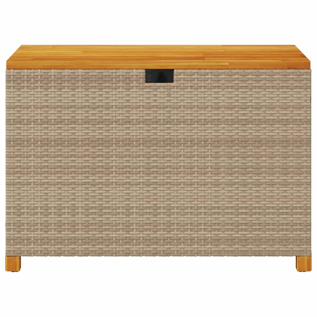 Tuinbox 110x55x63 cm poly rattan en acaciahout