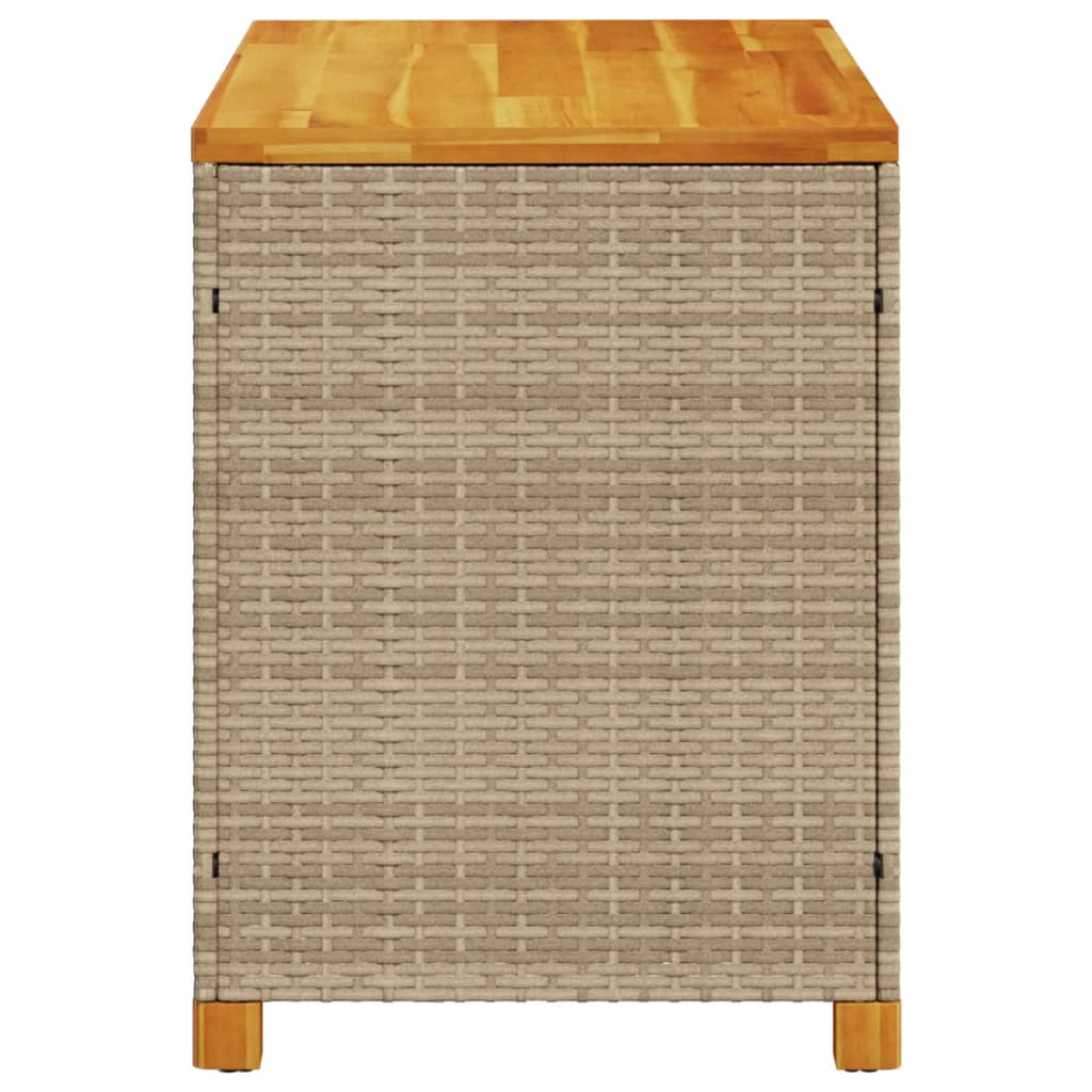 Tuinbox 110x55x63 cm poly rattan en acaciahout