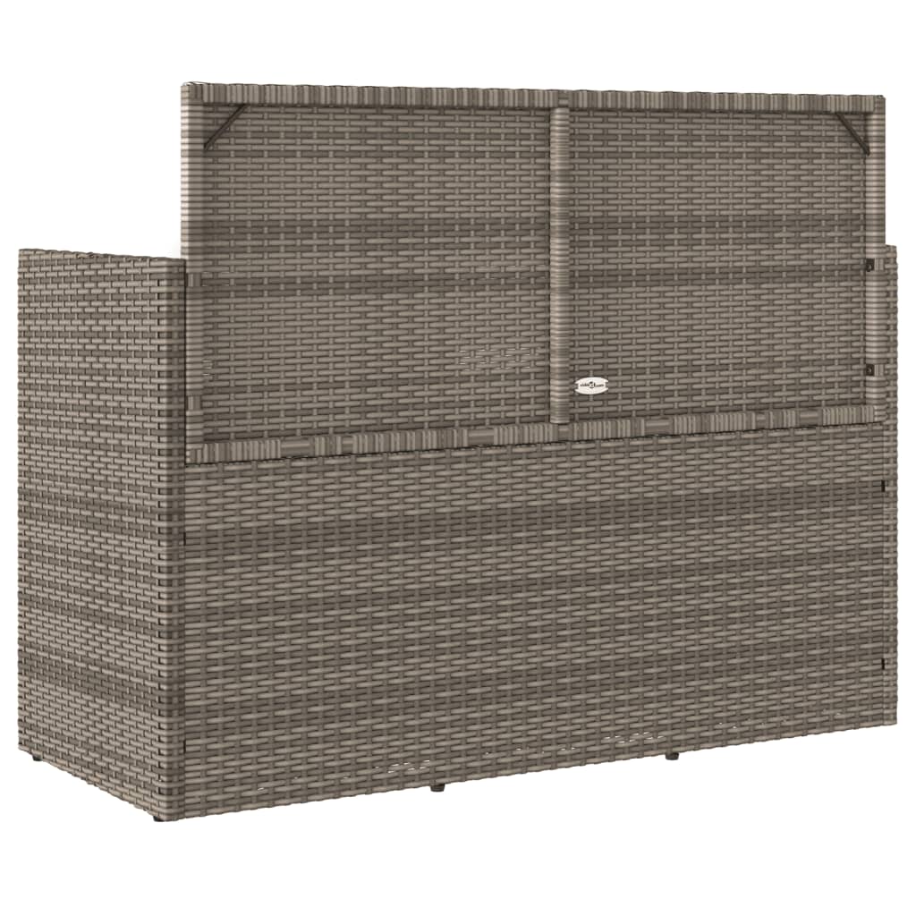 Tuinbank met kussens poly rattan