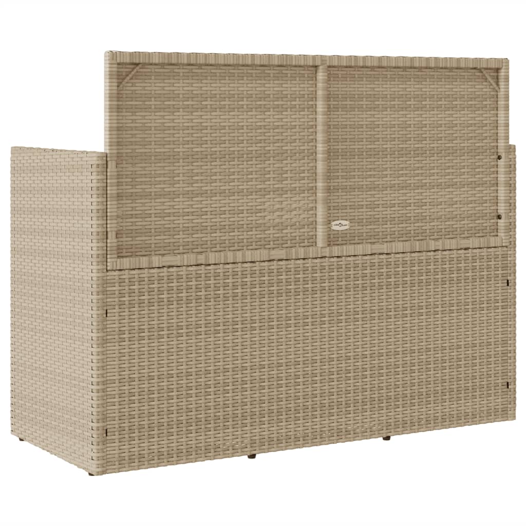 Tuinbank met kussens poly rattan