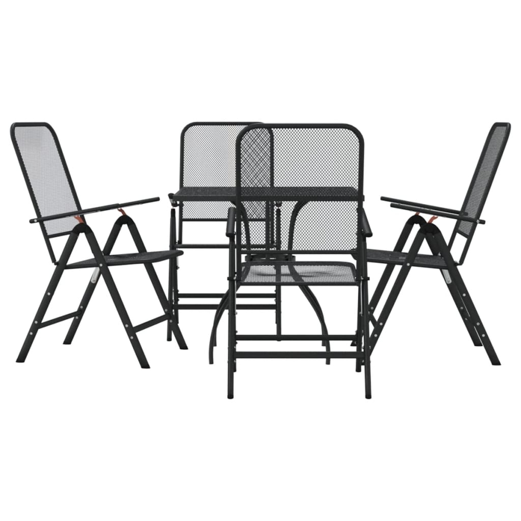 3-piece Garden set metal mesh anthracite