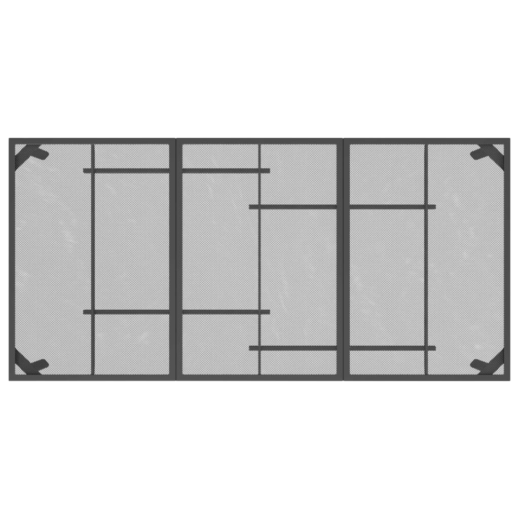 3-piece Garden set metal mesh anthracite