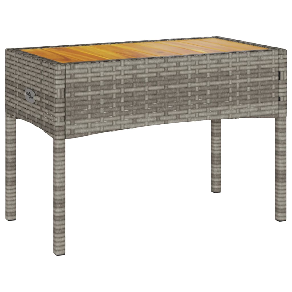 Tuinbank 2-zits met kussens en tafel poly rattan