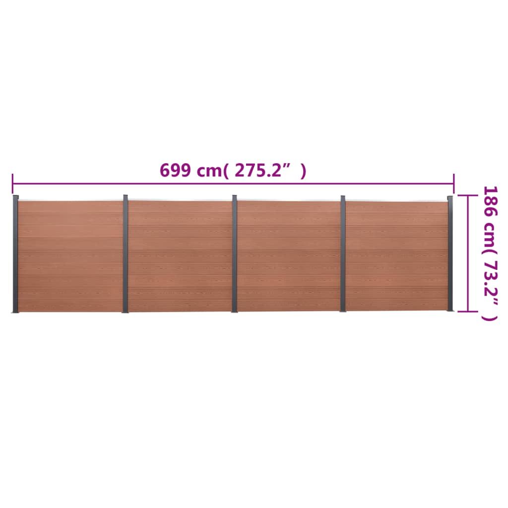 Schuttingpaneelset 353x186 cm HKC