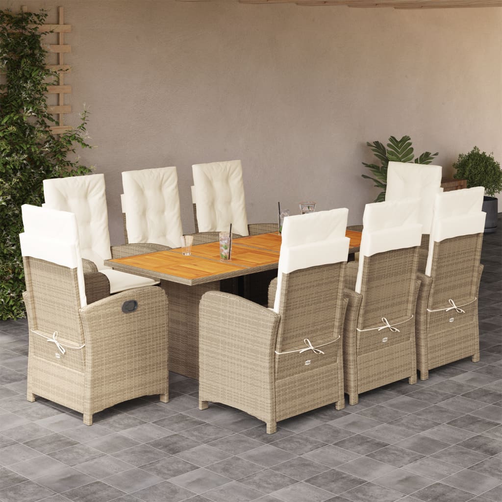 9-delige Tuinset poly rattan