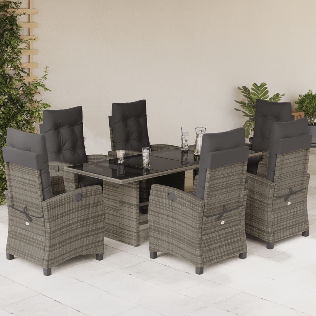 9-delige Tuinset met kussens poly rattan