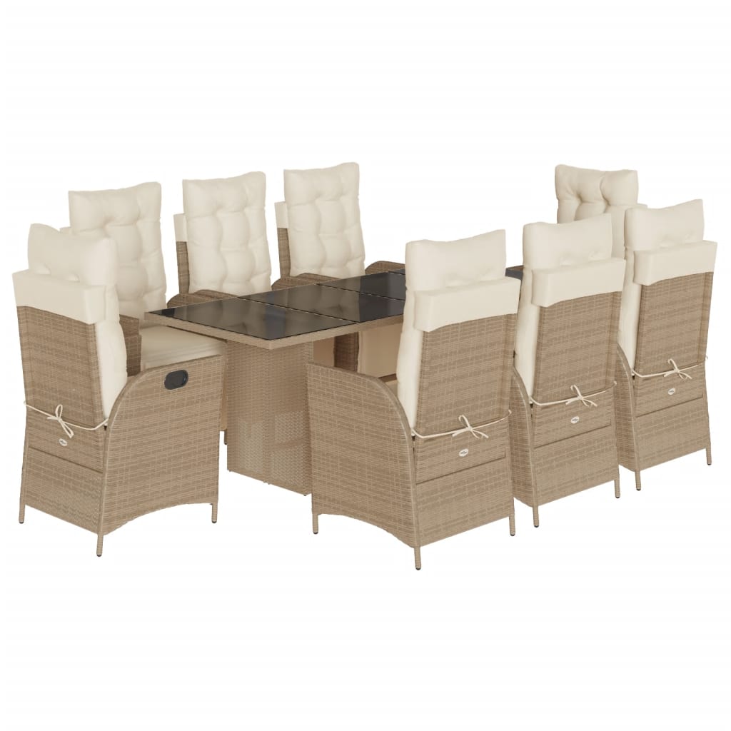 9-delige Tuinset poly rattan