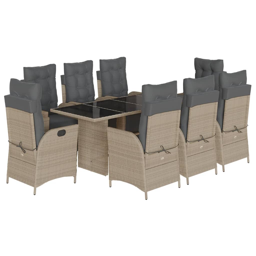 9-delige Tuinset poly rattan