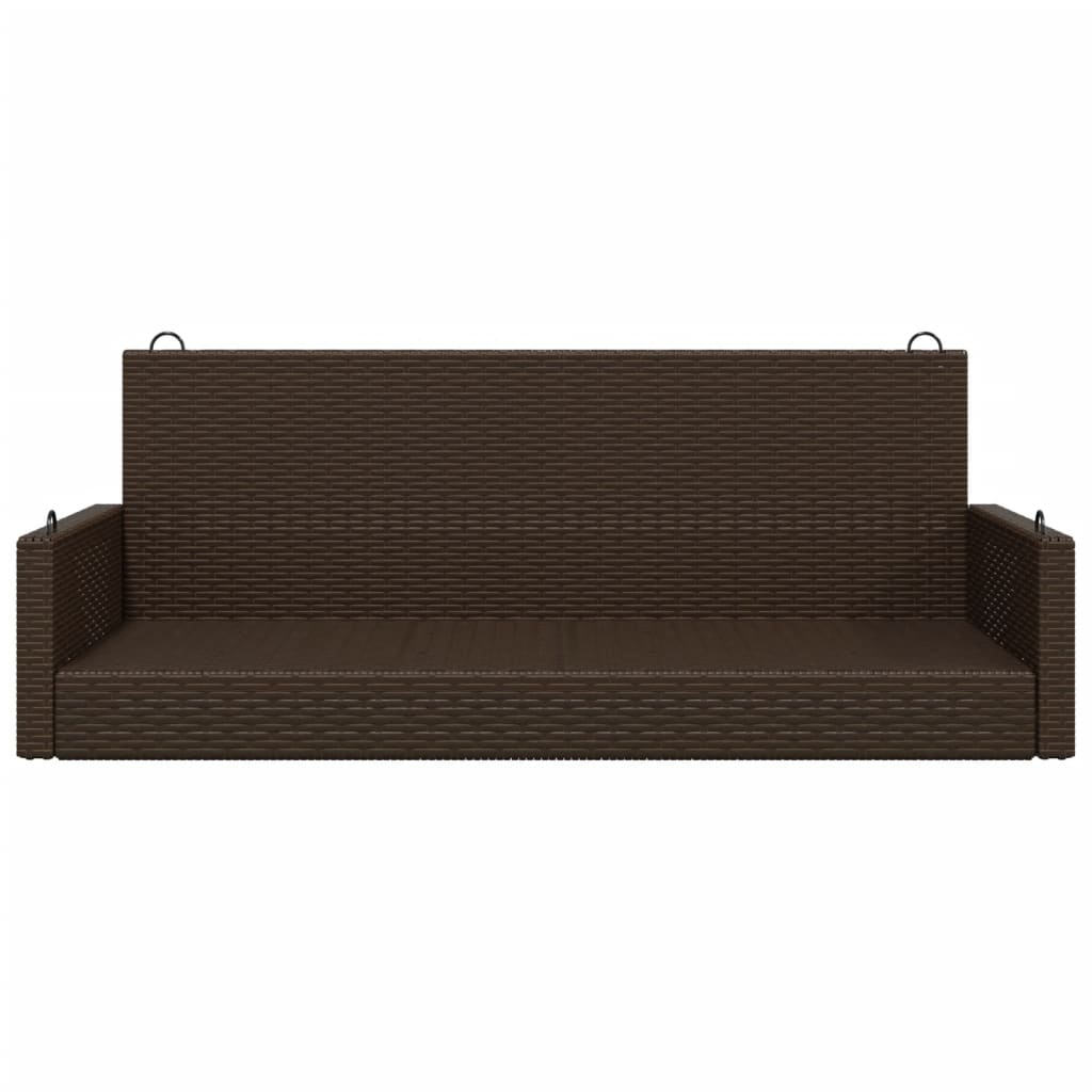 Schommelbank met kussens 119x56x48 cm poly rattan