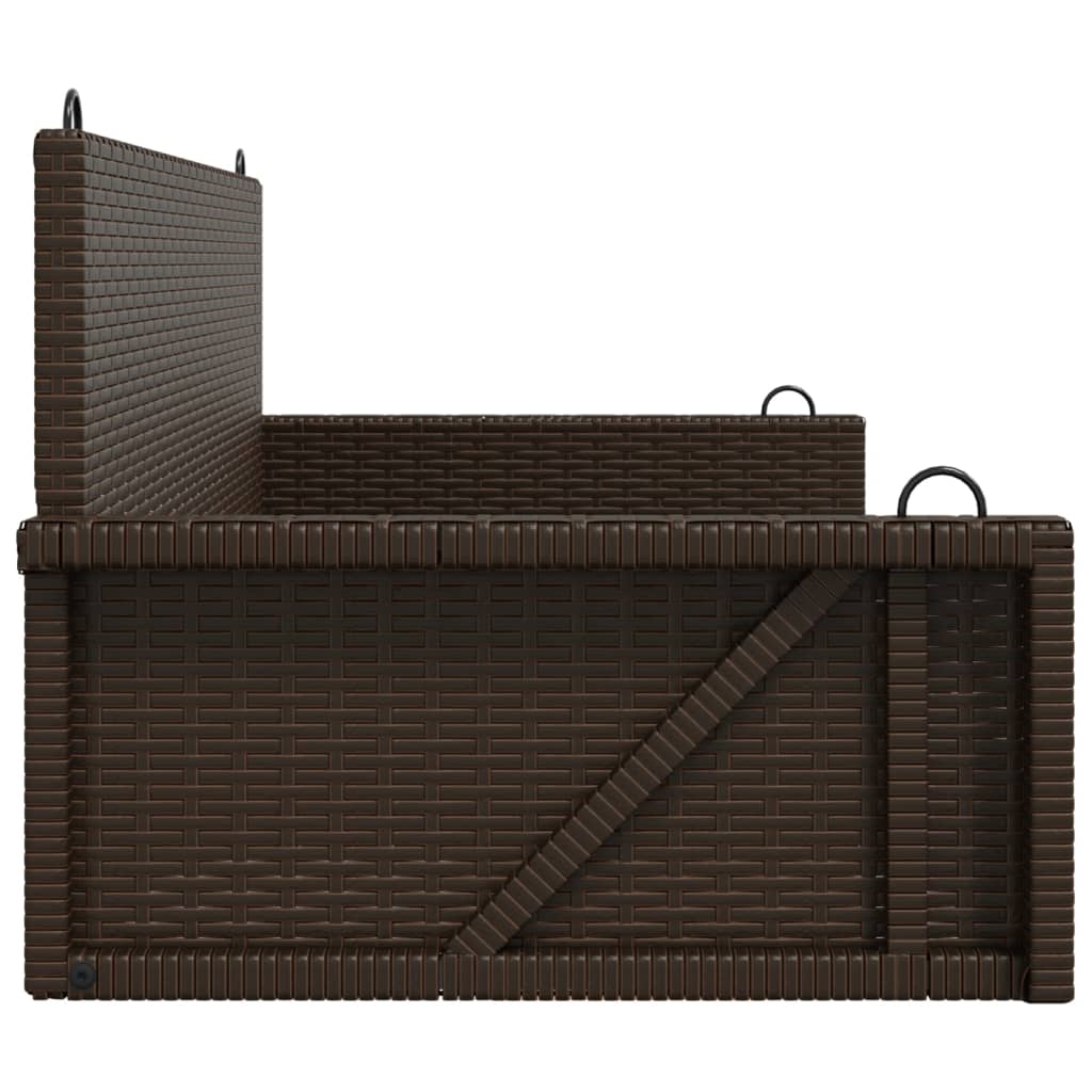 Schommelbank met kussens 119x56x48 cm poly rattan