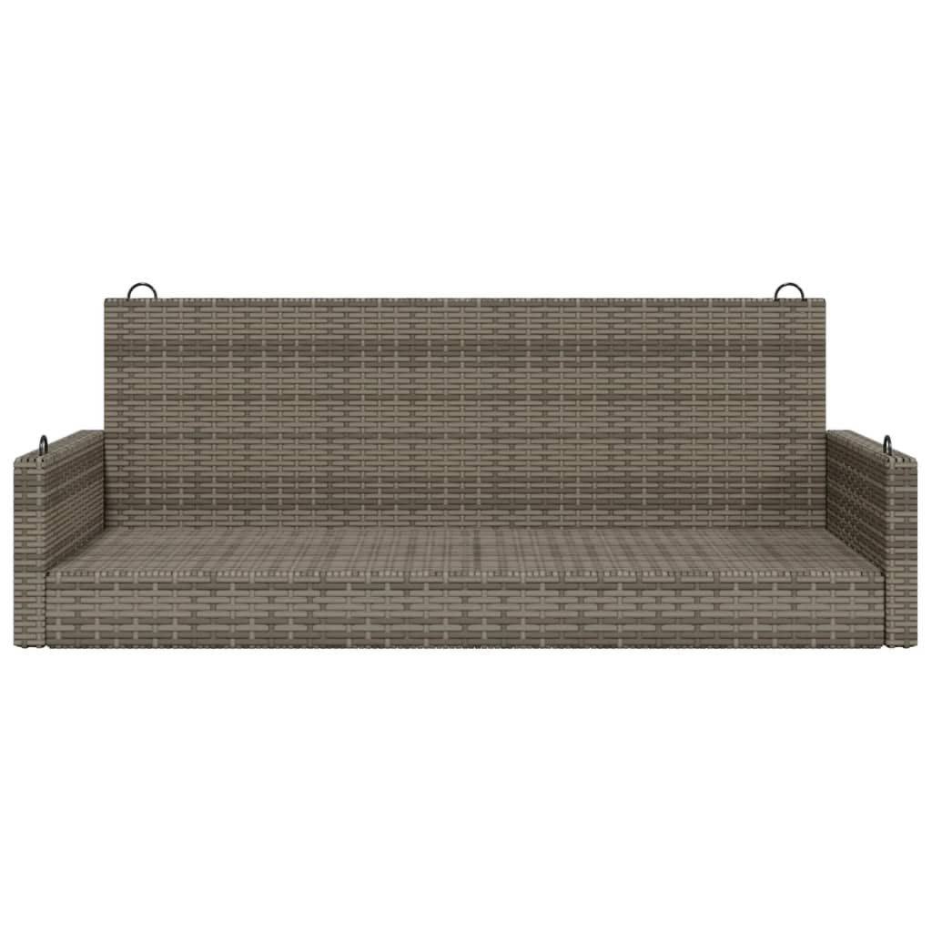 Schommelbank met kussens 119x56x48 cm poly rattan