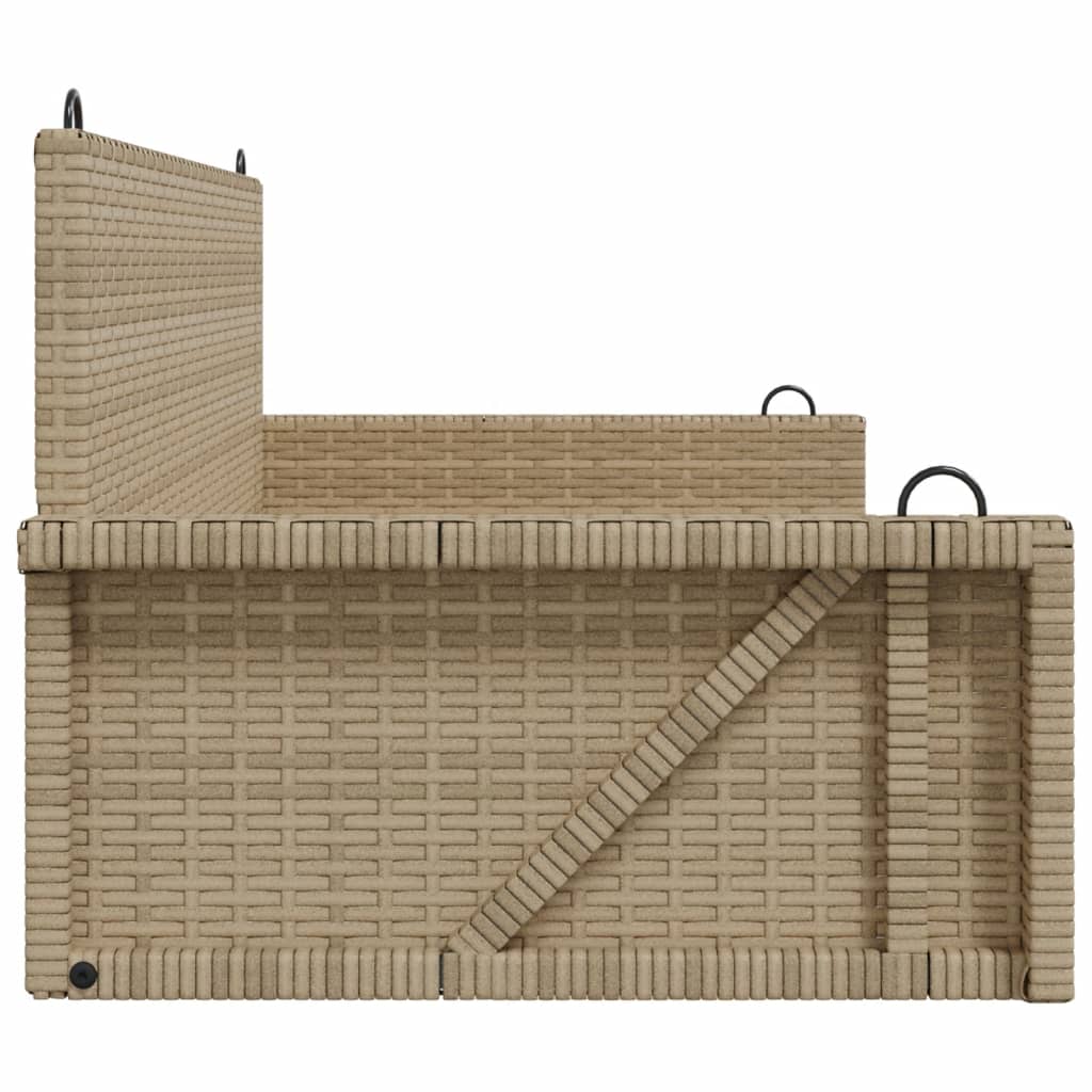 Schommelbank met kussens 119x56x48 cm poly rattan