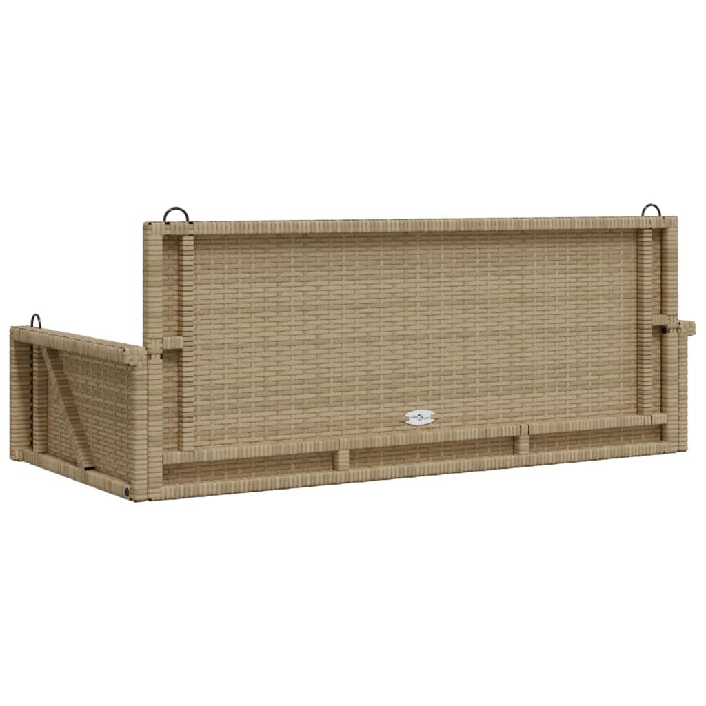 Schommelbank met kussens 119x56x48 cm poly rattan