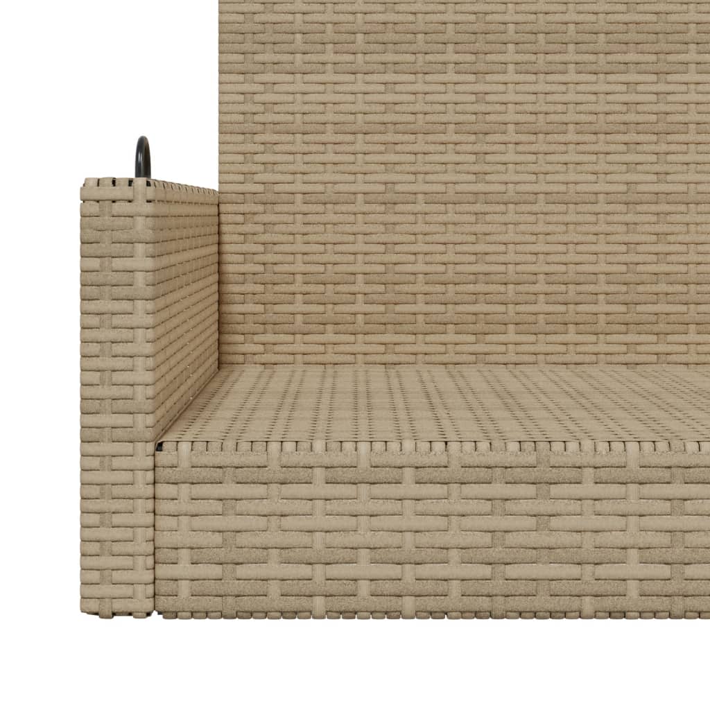 Schommelbank met kussens 119x56x48 cm poly rattan