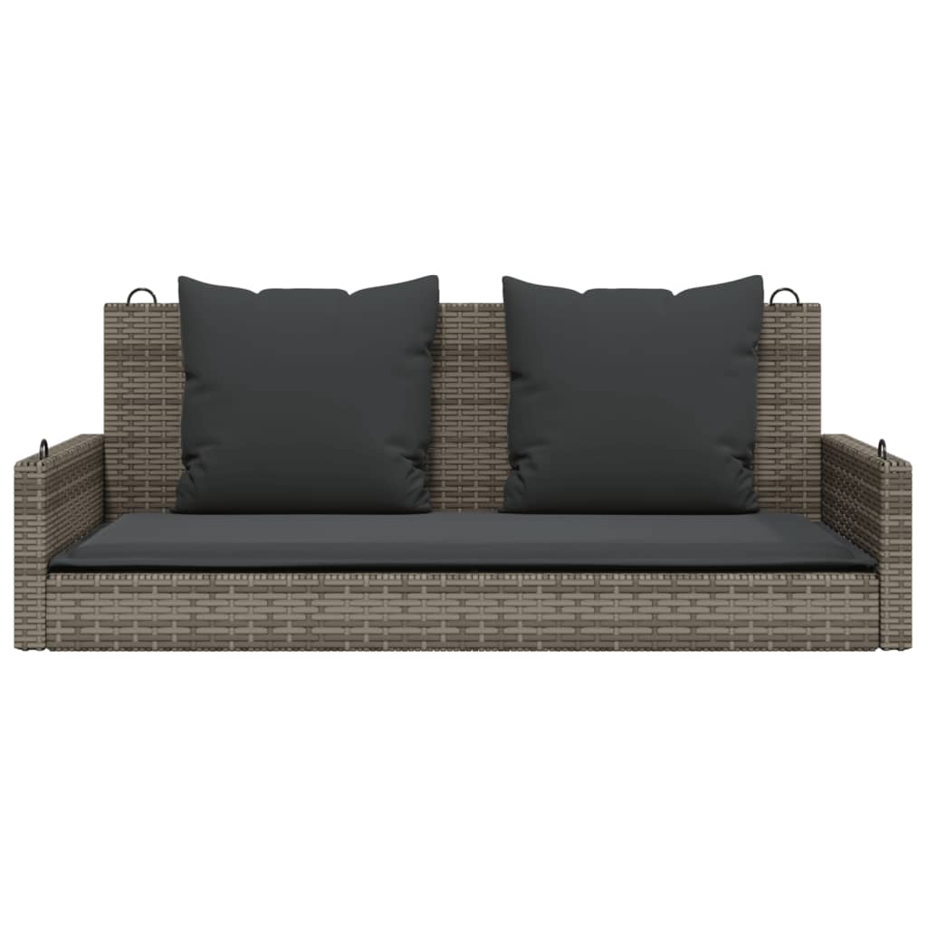 Schommelbank met kussens 119x56x48 cm poly rattan