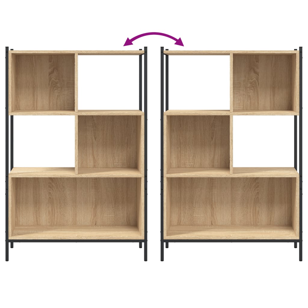 Boekenkast 72x28x109 cm bewerkt hout