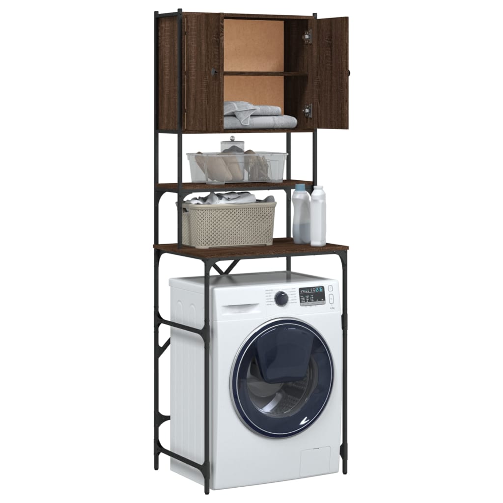 Wasmachinekast 68x48,5x194 cm sonoma eikenkleurig