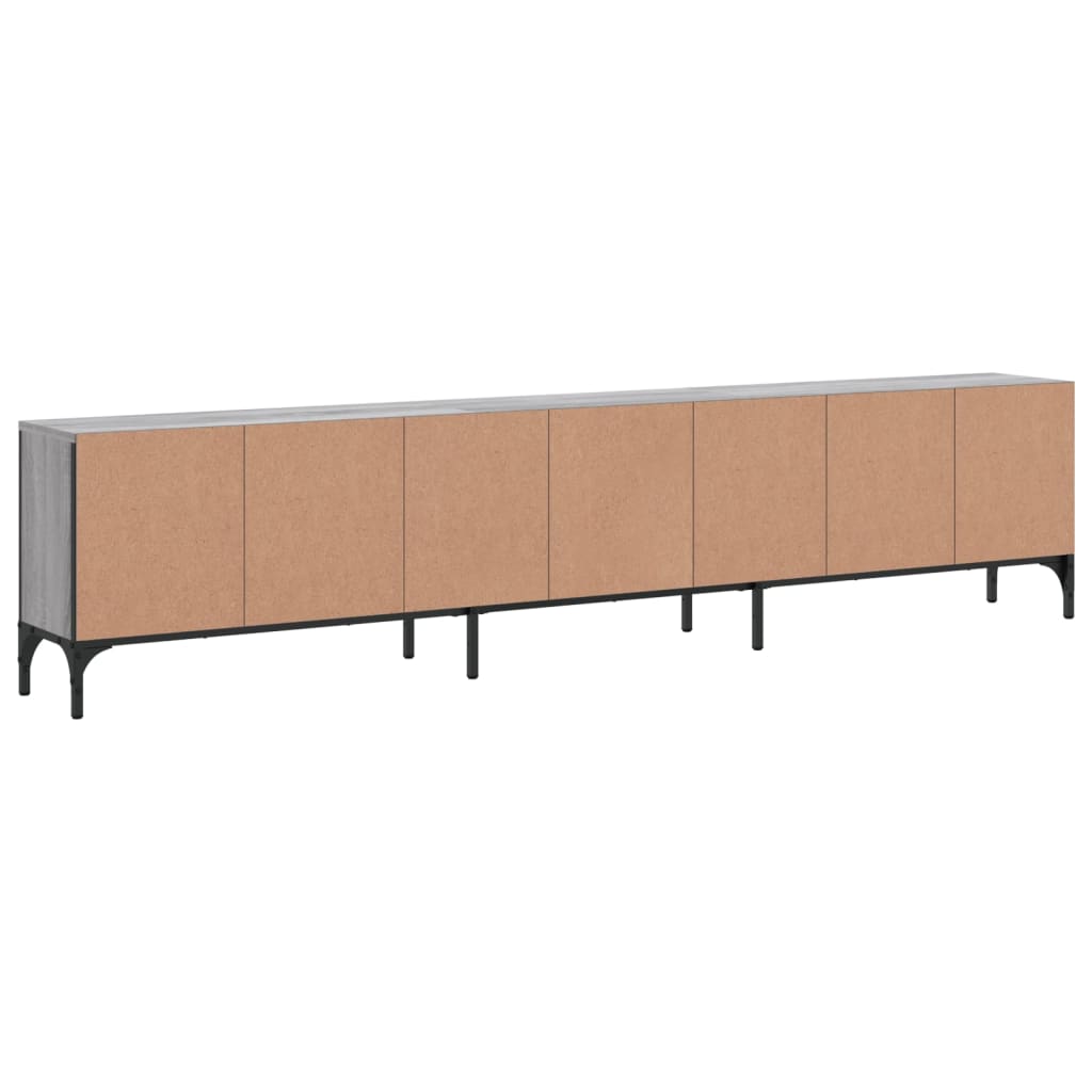 Tv-meubel met lade 200x25x44 cm bewerkt hout eikenkleur