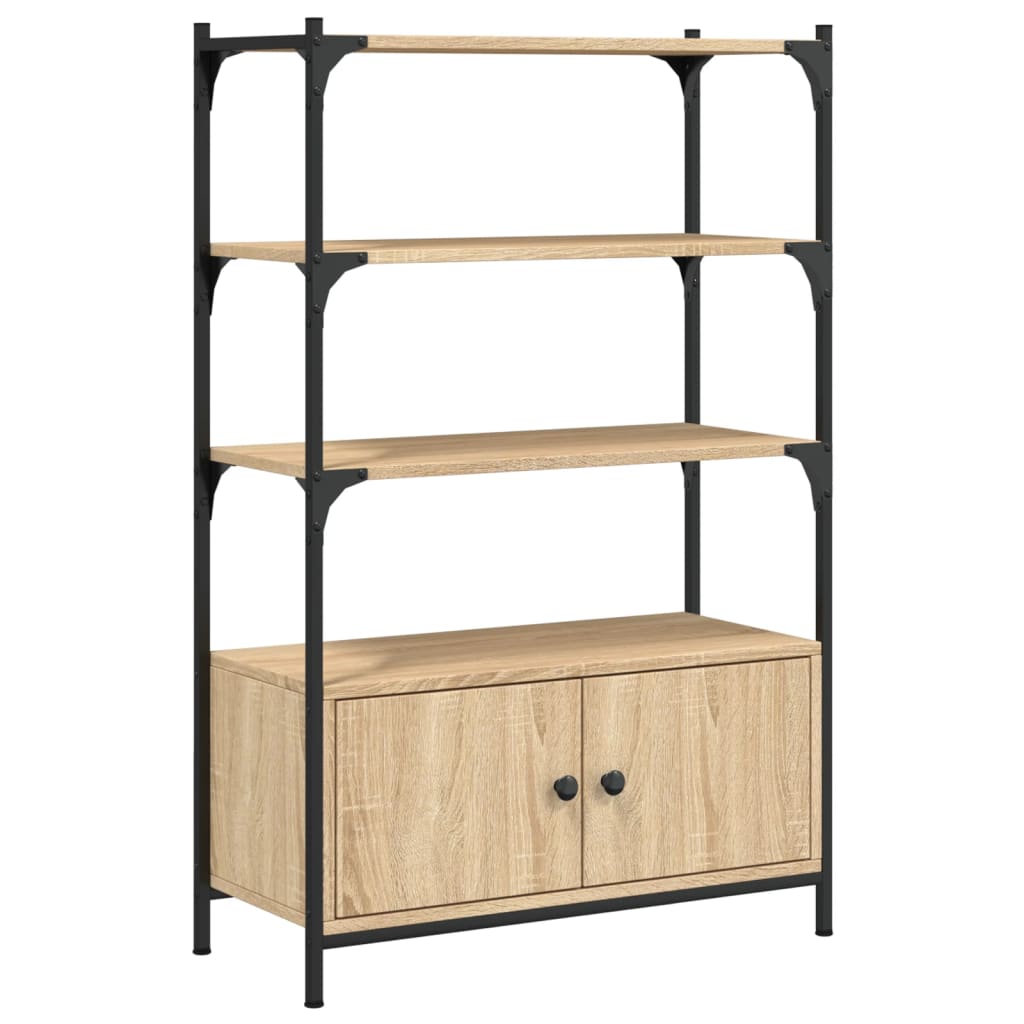 Boekenkast 3-laags 70x30x109,5 cm bewerkt hout