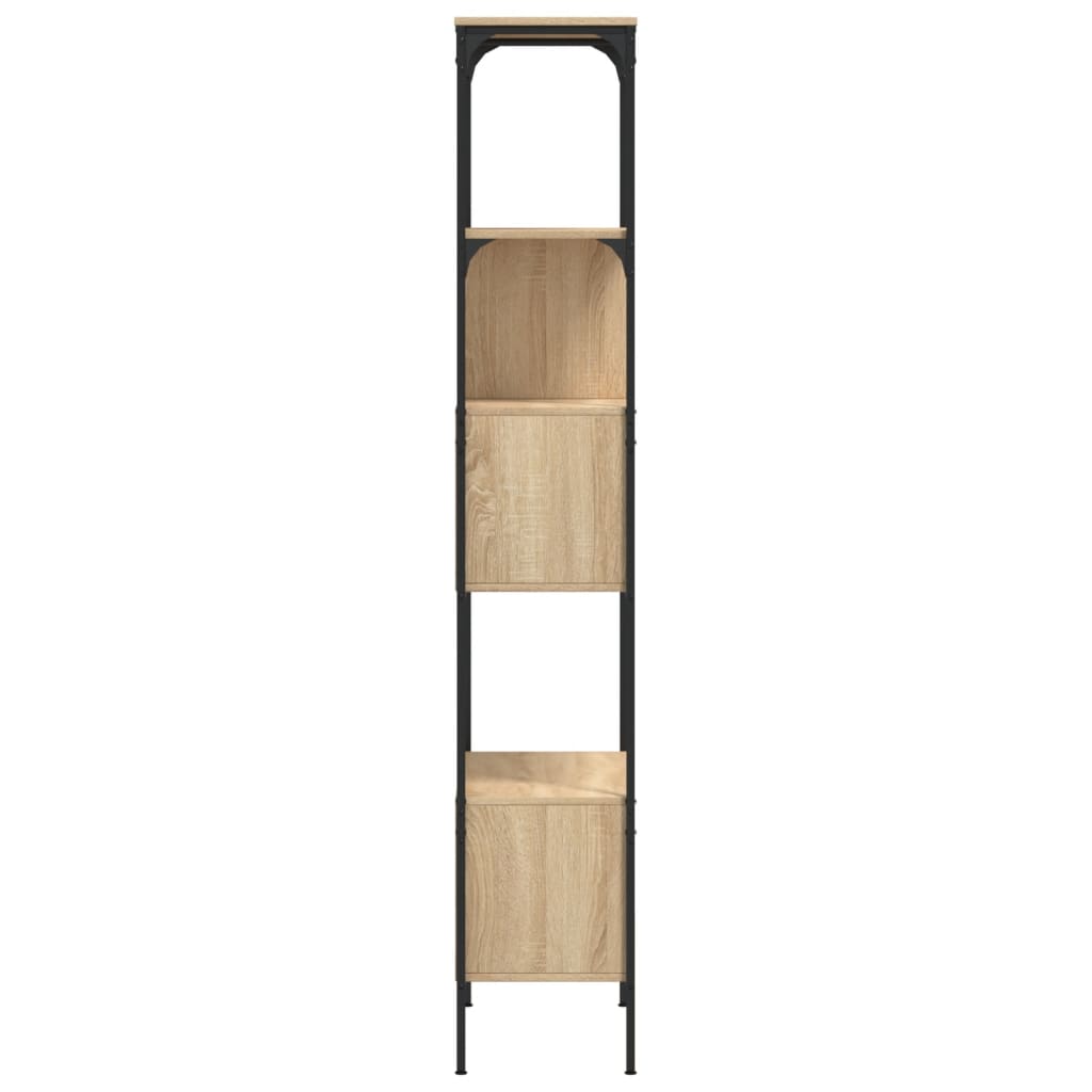 Boekenkast 5-laags 76x33x188,5 cm bewerkt hout