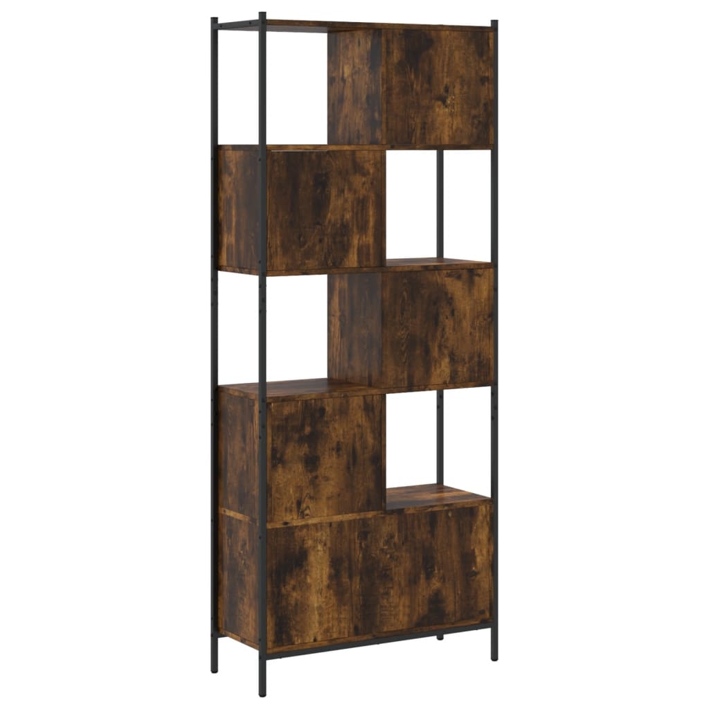 Boekenkast 72x28x172 cm bewerkt hout eikenkleurig