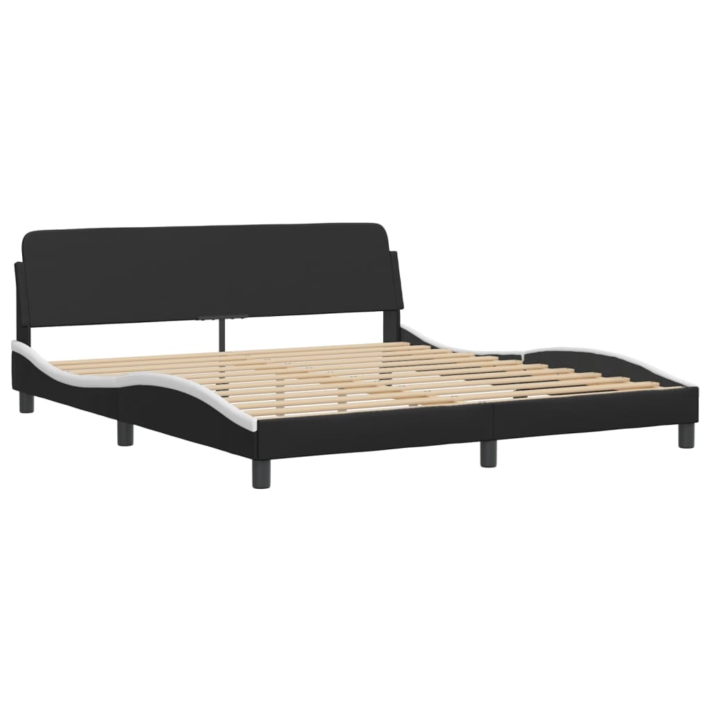 Bedframe met hoofdbord kunstleer 90x190 cm