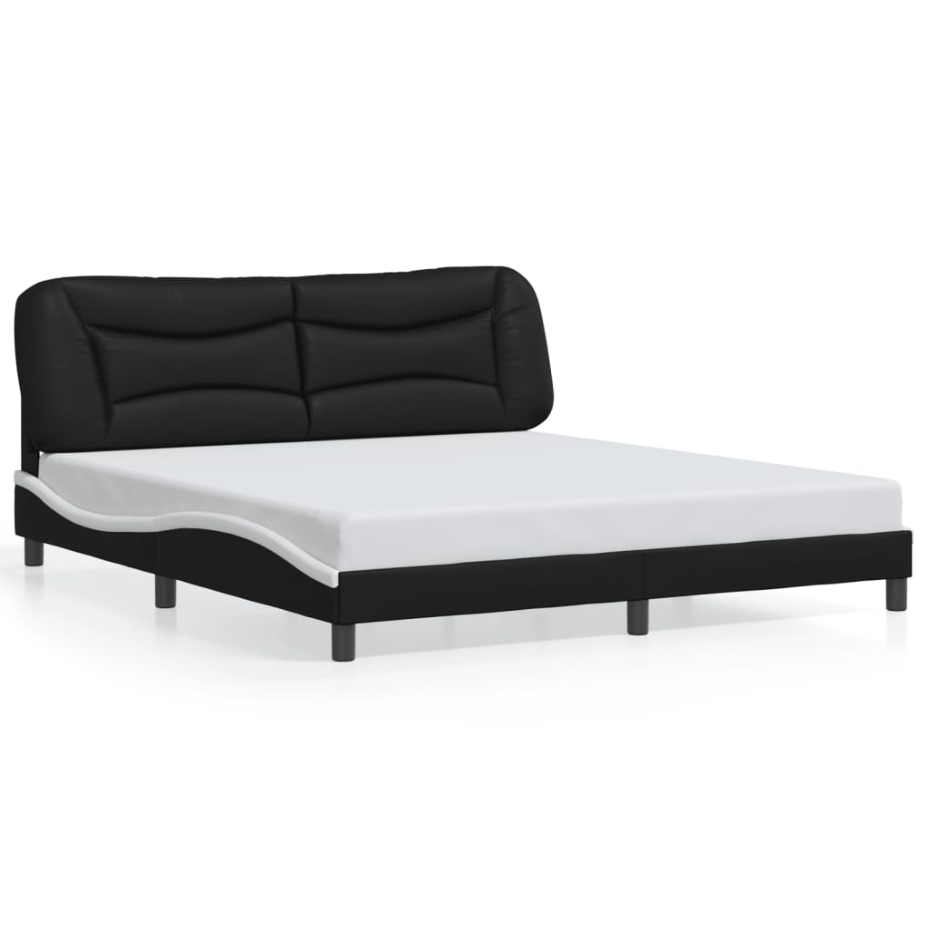 Bedframe met hoofdbord kunstleer 90x190 cm