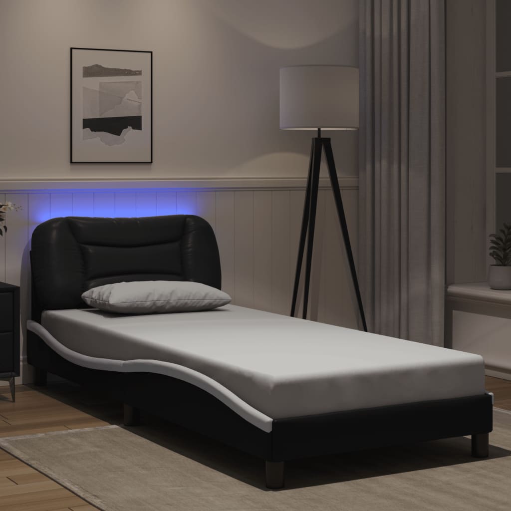 Bedframe met LED-verlichting kunstleer 180x200 cm