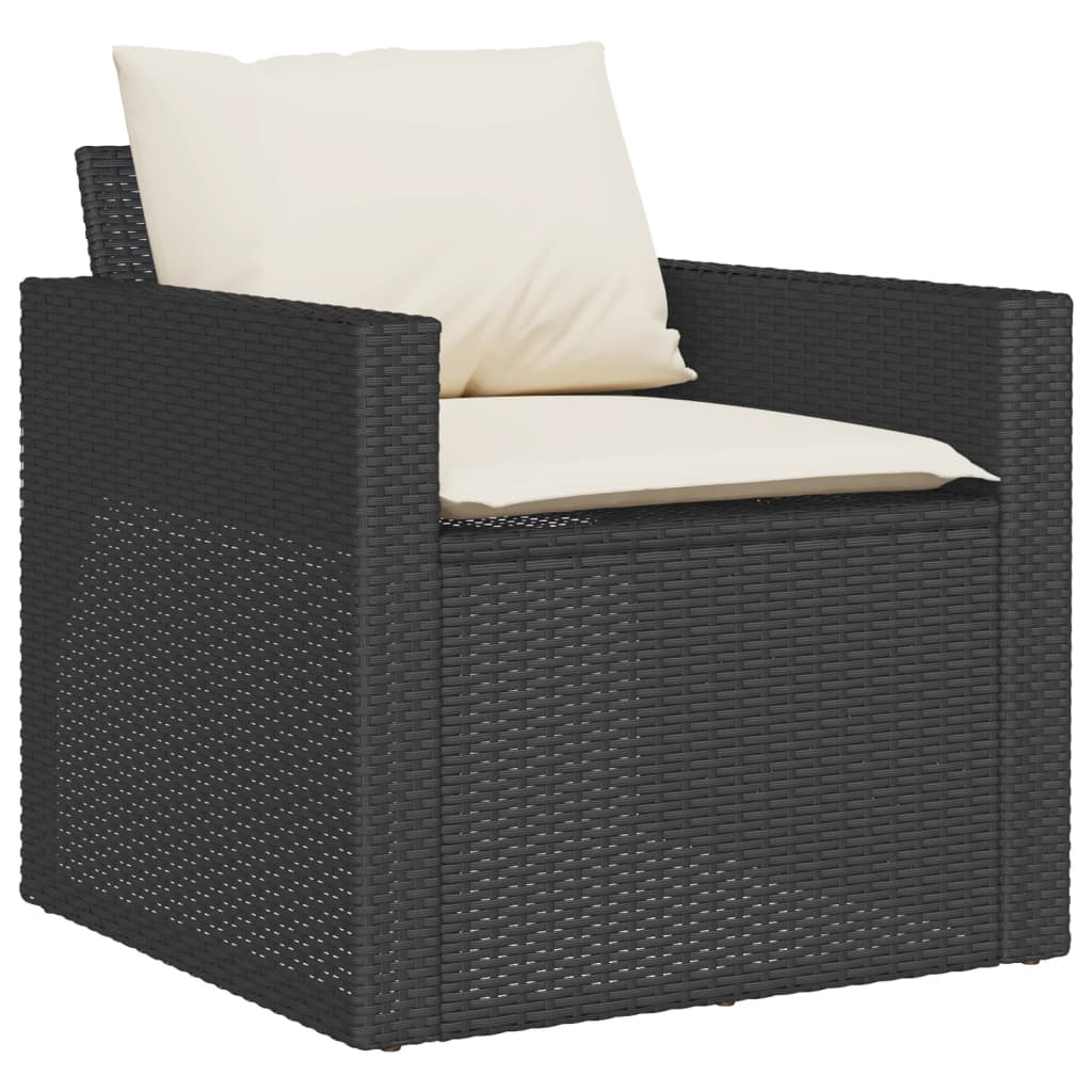 6-delige Loungeset met kussens poly rattan