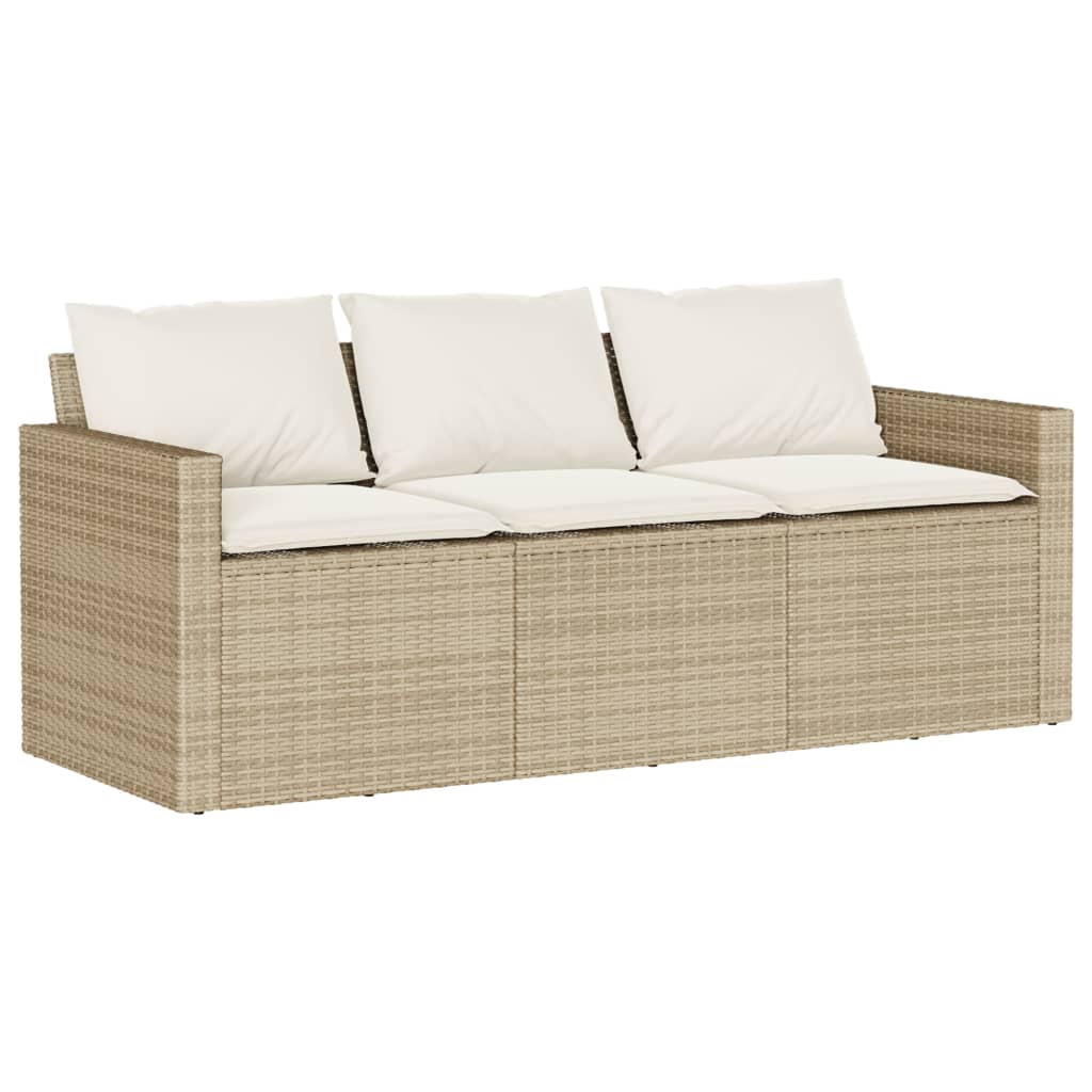 6-delige Loungeset met kussens poly rattan